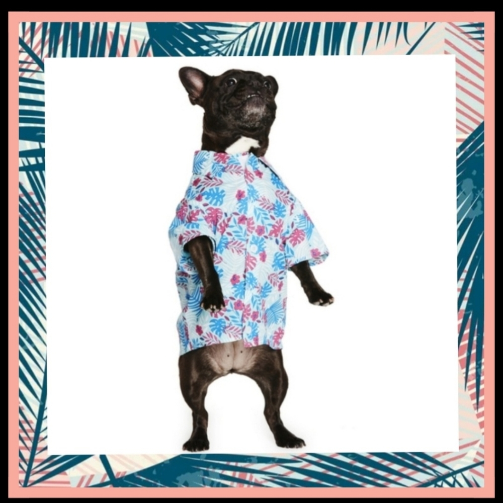 TROPICAL PALMS ☆ DOGGO HAWAIIAN SHIRT ☆ NWT